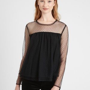 Banana Republic Tiered Tulle Top, Size M 🌷